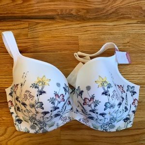 Brand new white floral bra